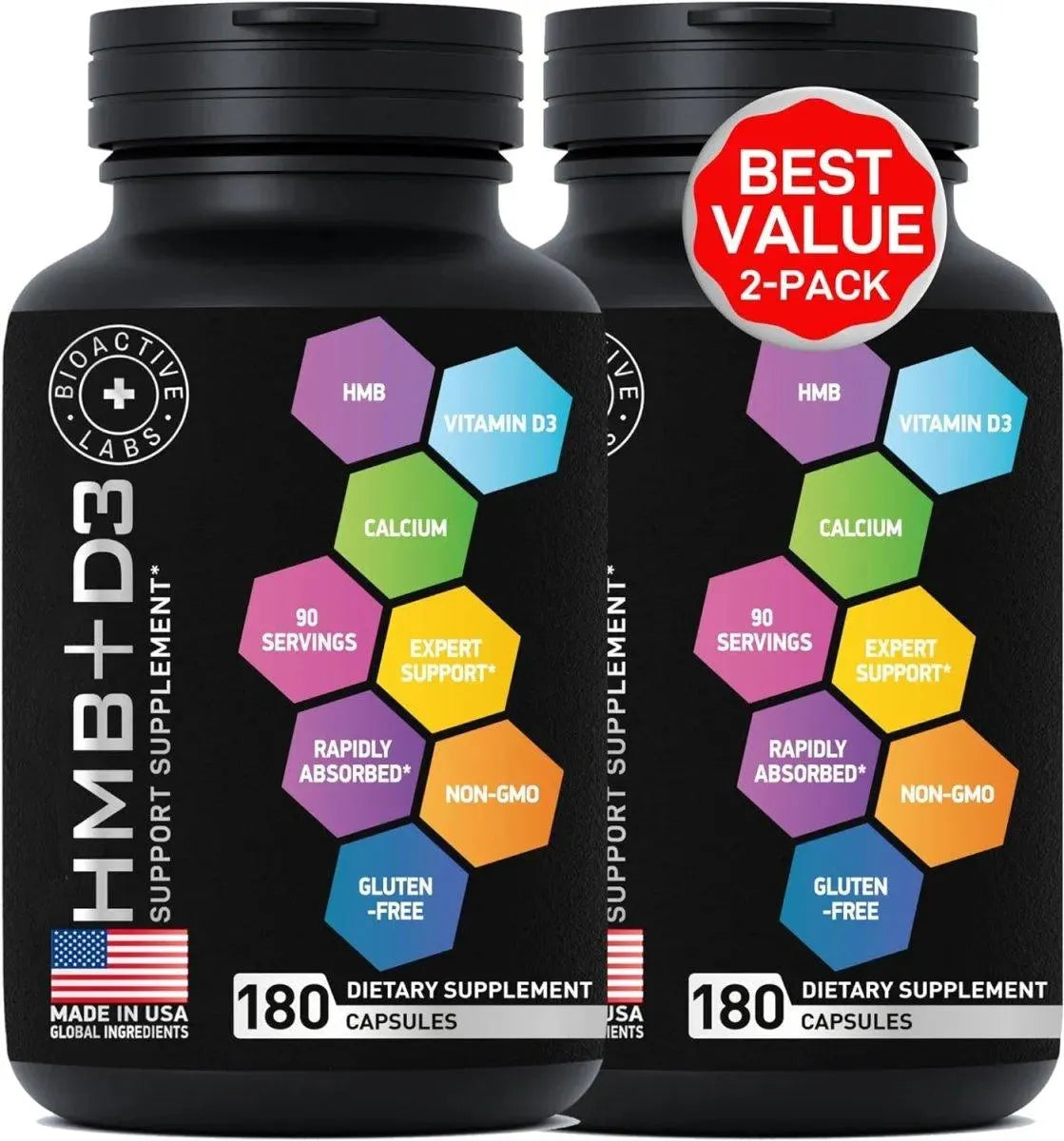 BIOACTIVE LABS - Bioactive Labs HMB and Vitamin D3 180 Capsulas 2 Pack - The Red Vitamin MX - Suplementos Alimenticios - {{ shop.shopifyCountryName }}