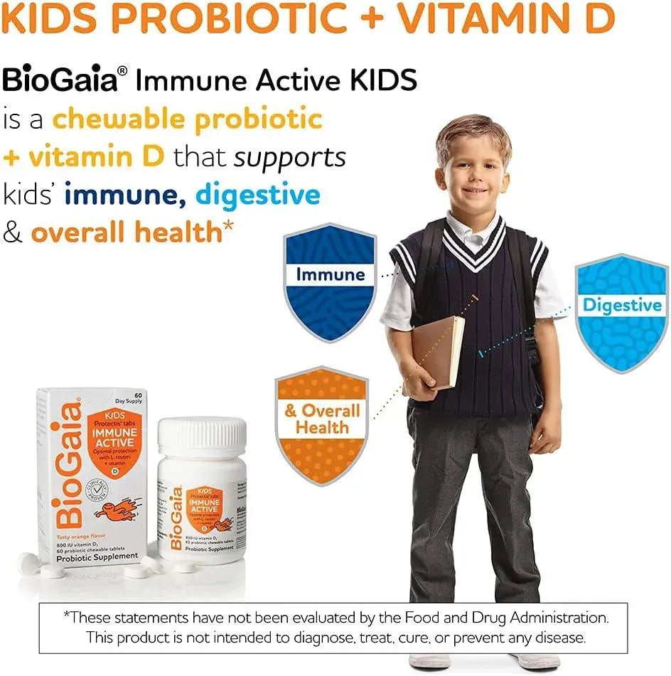 BIOGAIA - BioGaia Protectis Immune Active Kids Probiotic 60 Tabletas Masticables - The Red Vitamin MX - Suplementos Alimenticios - {{ shop.shopifyCountryName }}