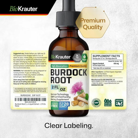BIOKRAUTER - Bio Krauter Burdock Root Tincture 2 Fl.Oz. - The Red Vitamin MX - Suplementos Alimenticios - {{ shop.shopifyCountryName }}