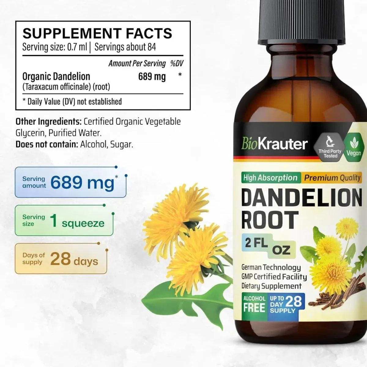 BIOKRAUTER - Bio Krauter Dandelion Root Tincture 2 Fl.Oz. - The Red Vitamin MX - Suplementos Alimenticios - {{ shop.shopifyCountryName }}