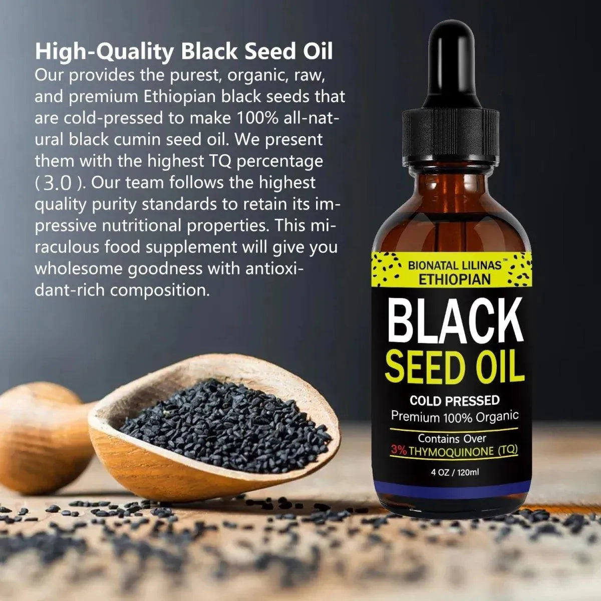 BIONATAL LILINAS - BIONATAL LILINAS Ethiopian Black Seed Oil 4 Fl.Oz. - The Red Vitamin MX - Suplementos Alimenticios - {{ shop.shopifyCountryName }}