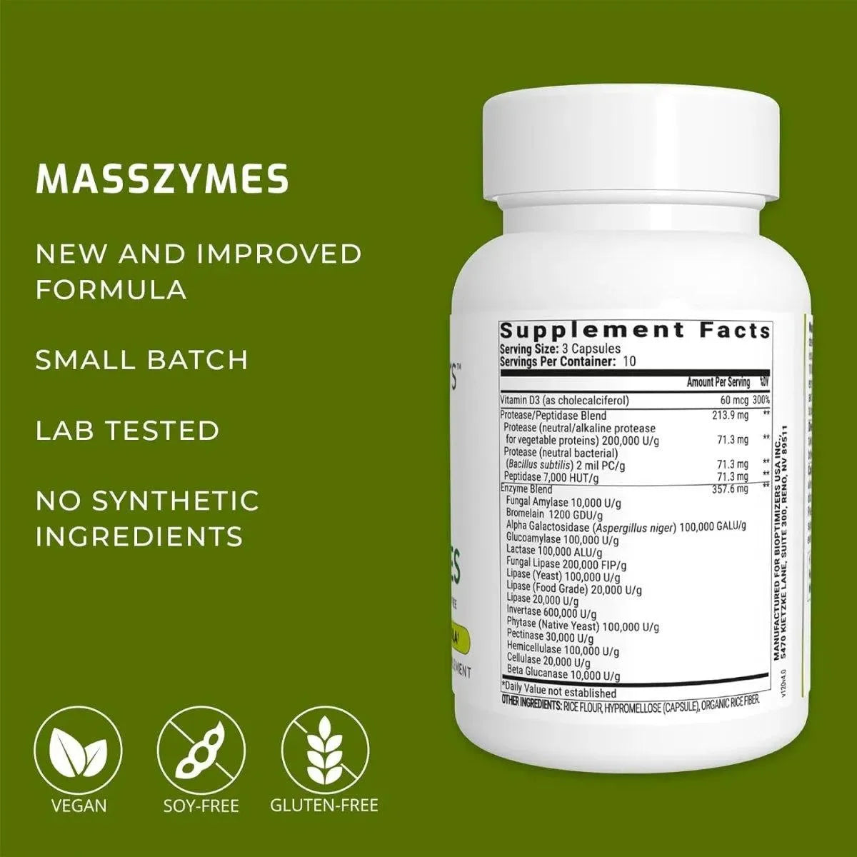 BIOPTIMIZERS - BiOptimizers MassZymes Digestive Enzymes 30 Capsulas - The Red Vitamin MX - Suplementos Alimenticios - {{ shop.shopifyCountryName }}