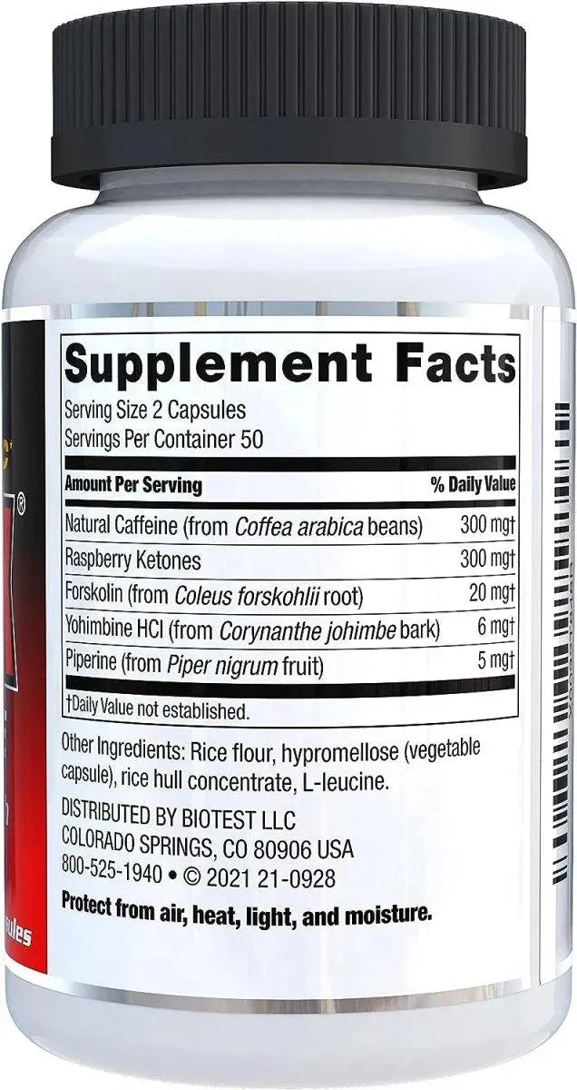 BIOTEST - Biotest Hot-Rox Extreme Maximum Strength Fat Burner 100 Capsulas - The Red Vitamin MX - Suplementos Alimenticios - {{ shop.shopifyCountryName }}