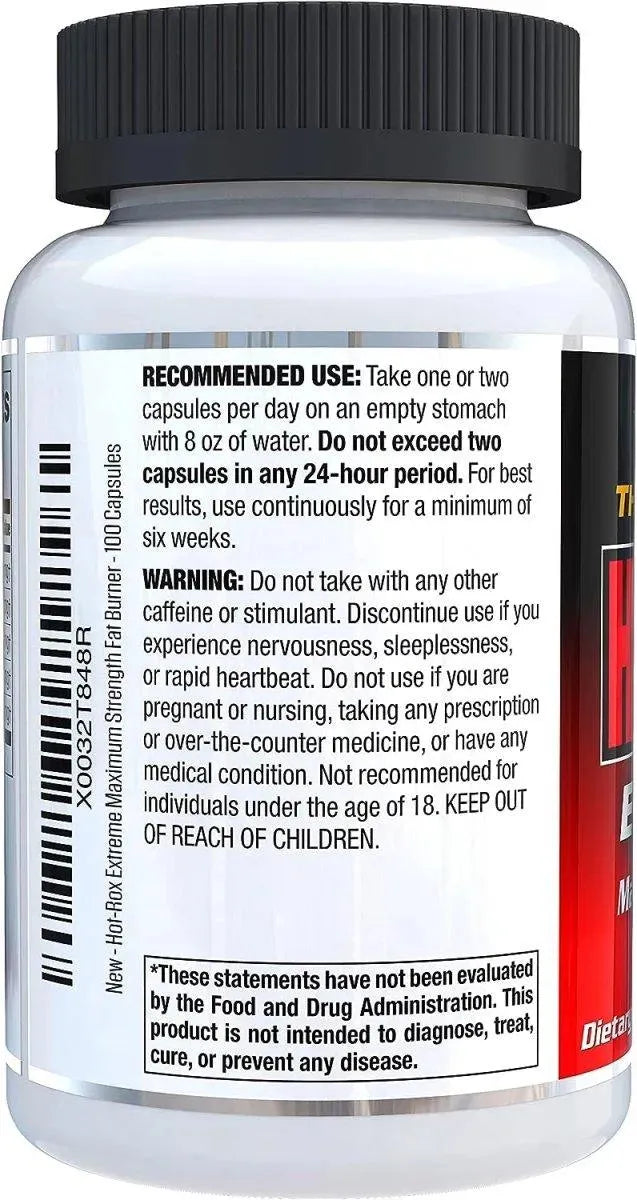 BIOTEST - Biotest Hot-Rox Extreme Maximum Strength Fat Burner 100 Capsulas - The Red Vitamin MX - Suplementos Alimenticios - {{ shop.shopifyCountryName }}