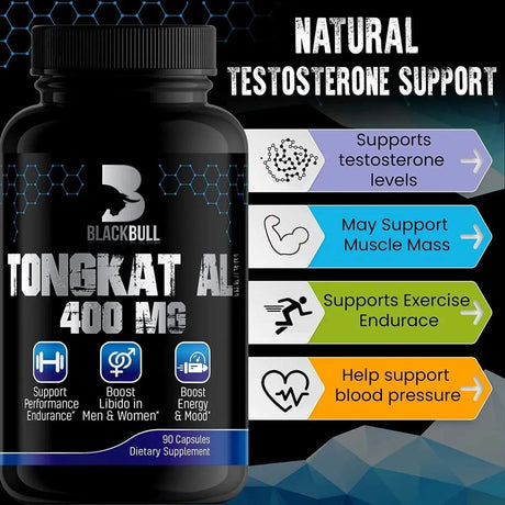 BLACKBULL - BlackBúll Tongkat Ali Extract 400 Mg. 90 Capsulas - The Red Vitamin MX - Suplementos Alimenticios - {{ shop.shopifyCountryName }}