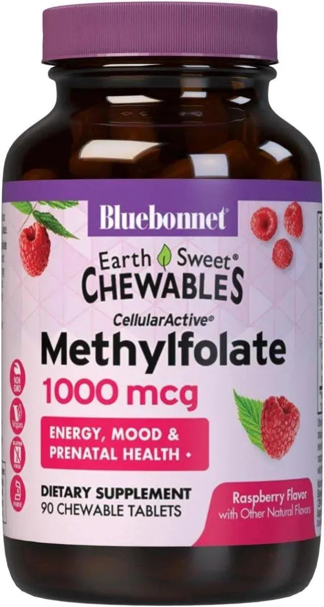 BLUEBONNET NUTRITION - BlueBonnet Earth Sweet Cellular Active Methylfolate 1000mcg 90 Tabletas - The Red Vitamin MX - Suplementos Alimenticios - {{ shop.shopifyCountryName }}