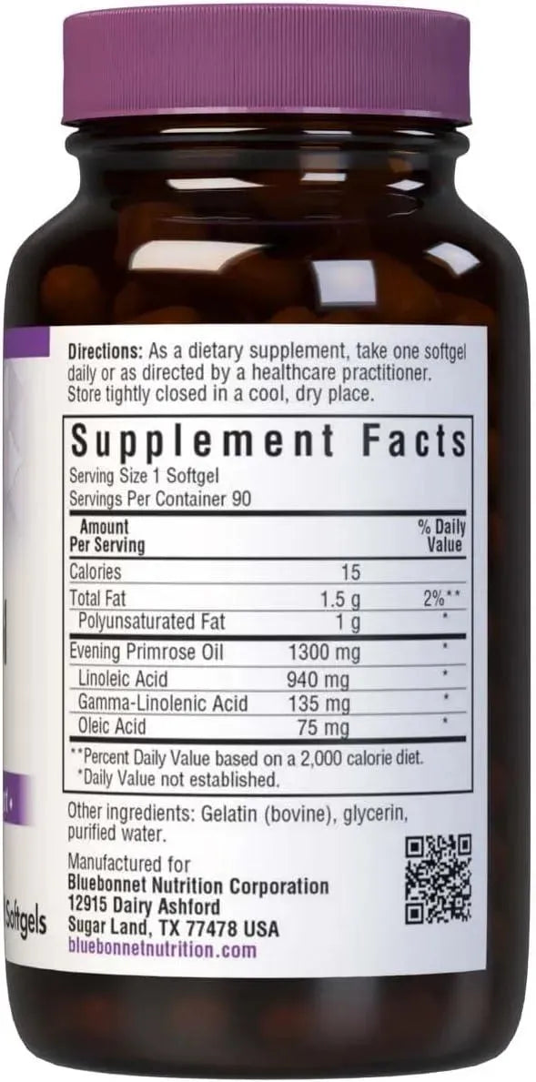 BLUEBONNET NUTRITION - BlueBonnet Evening Primrose Oil Softgels 1300Mg. 90 Capsulas Blandas - The Red Vitamin MX - Suplementos Alimenticios - {{ shop.shopifyCountryName }}
