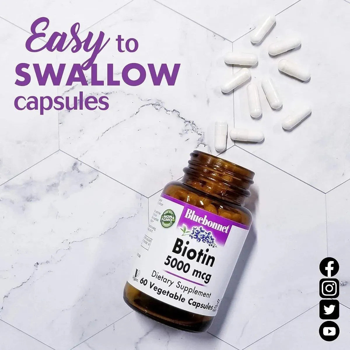 BLUEBONNET NUTRITION - Bluebonnet Nutrition Biotin 1000 mcg 90 Capsulas - The Red Vitamin MX - Suplementos Alimenticios - {{ shop.shopifyCountryName }}