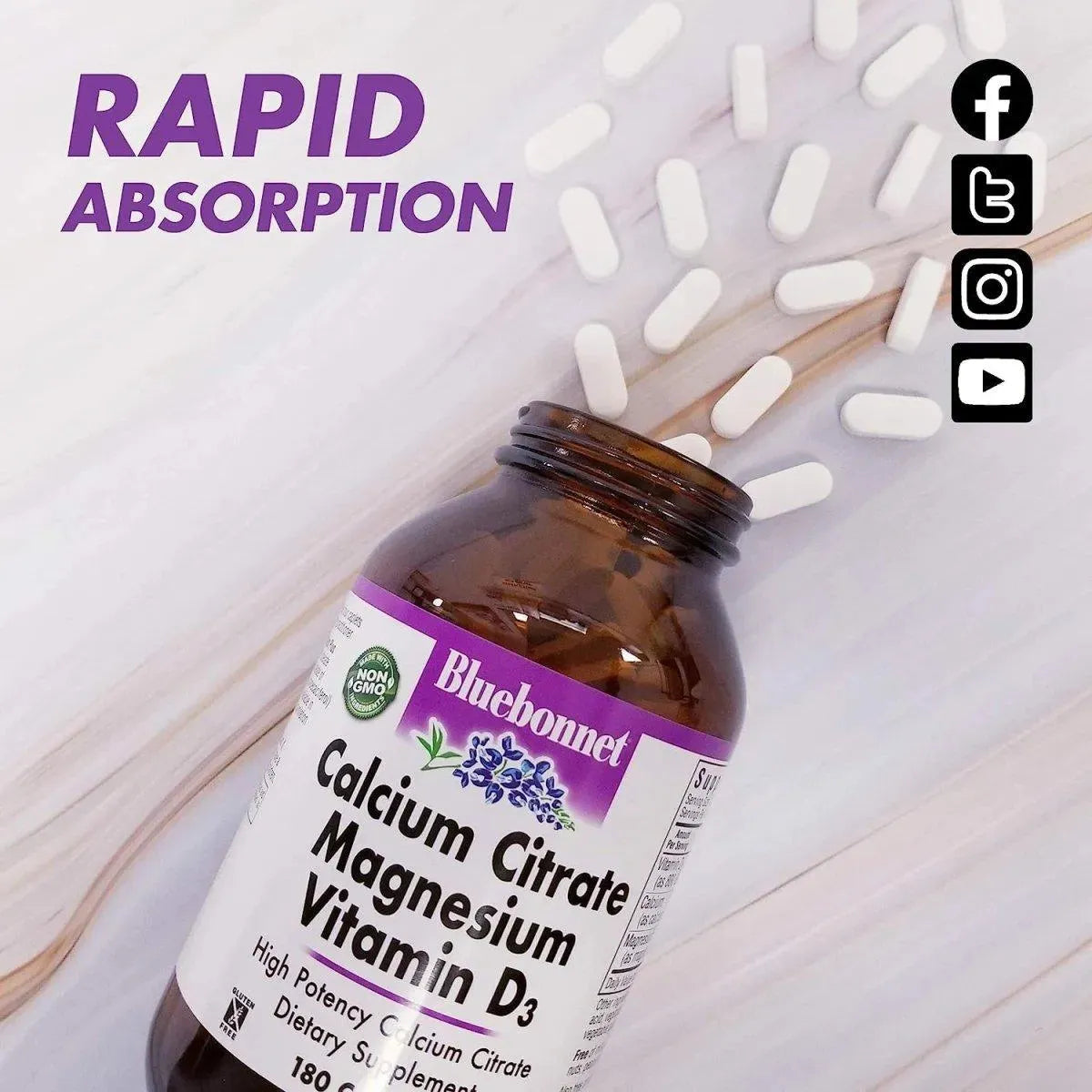 BLUEBONNET NUTRITION - Bluebonnet Nutrition Calcium Citrate Magnesium Plus Vitamin D3 90 Tabletas - The Red Vitamin MX - Suplementos Alimenticios - {{ shop.shopifyCountryName }}