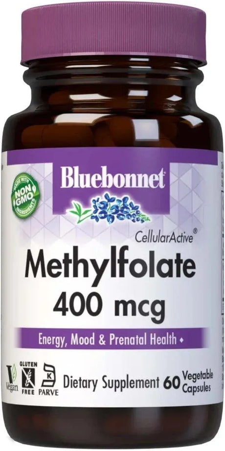BLUEBONNET NUTRITION - Bluebonnet Nutrition CellularActive Methylfolate 400mcg 60 Capsulas - The Red Vitamin MX - Suplementos Alimenticios - {{ shop.shopifyCountryName }}