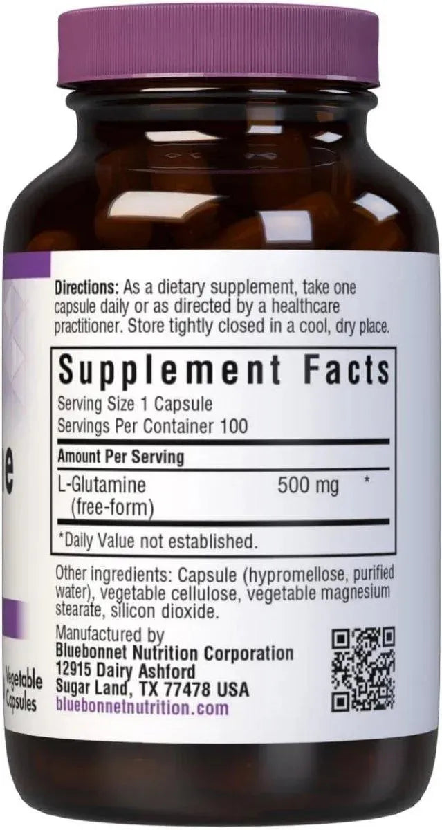 BLUEBONNET NUTRITION - Bluebonnet Nutrition L-Glutamine 500Mg. 100 Capsulas - The Red Vitamin MX - Suplementos Alimenticios - {{ shop.shopifyCountryName }}