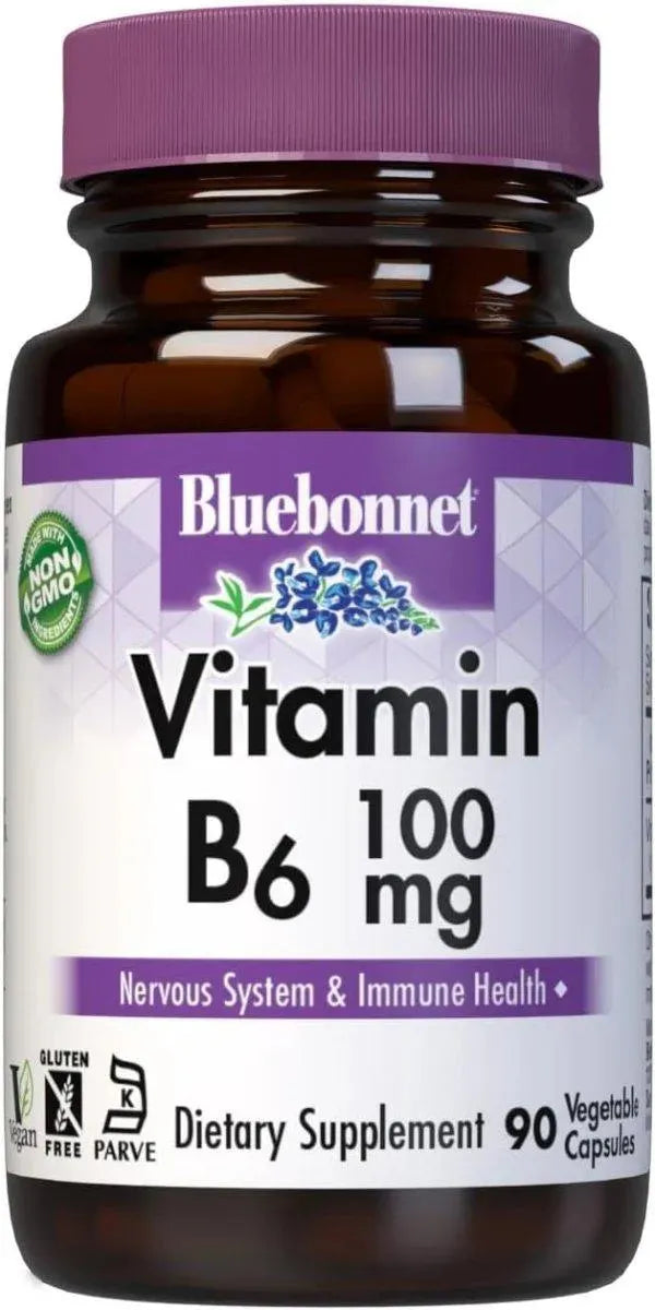 BLUEBONNET NUTRITION - BlueBonnet Nutrition Vitamin B6 100Mg. 90 Capsulas - The Red Vitamin MX - Suplementos Alimenticios - {{ shop.shopifyCountryName }}