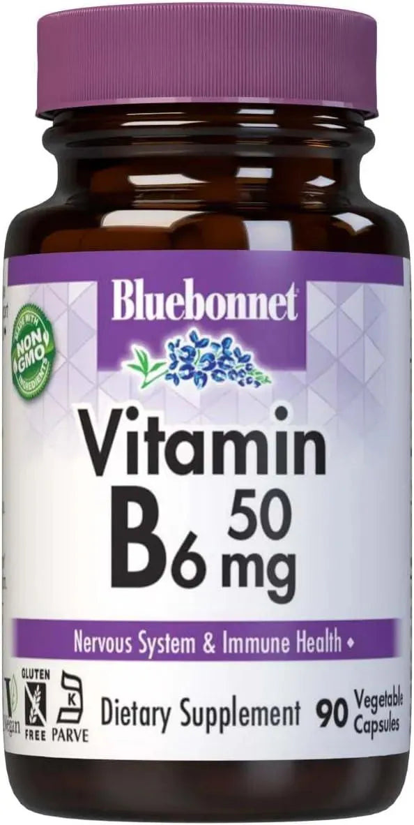 BLUEBONNET NUTRITION - Bluebonnet Nutrition Vitamin B6 50Mg. 90 Capsulas - The Red Vitamin MX - Suplementos Alimenticios - {{ shop.shopifyCountryName }}