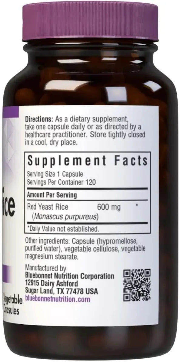BLUEBONNET NUTRITION - BlueBonnet Red Yeast Rice Supplement 600Mg. 120 Capsulas - The Red Vitamin MX - Suplementos Alimenticios - {{ shop.shopifyCountryName }}