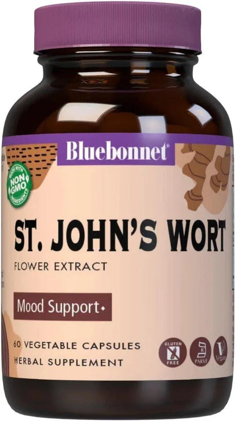 BLUEBONNET NUTRITION - BlueBonnet St. John's Wort Flower Extract 60 Capsulas - The Red Vitamin MX - Suplementos Alimenticios - {{ shop.shopifyCountryName }}