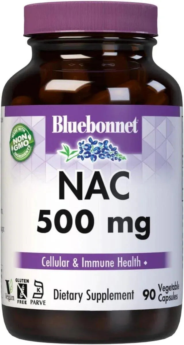 BLUEBONNET NUTRITION - Bluebonnnet NAC 500Mg. 90 Capsulas - The Red Vitamin MX - Suplementos Alimenticios - {{ shop.shopifyCountryName }}
