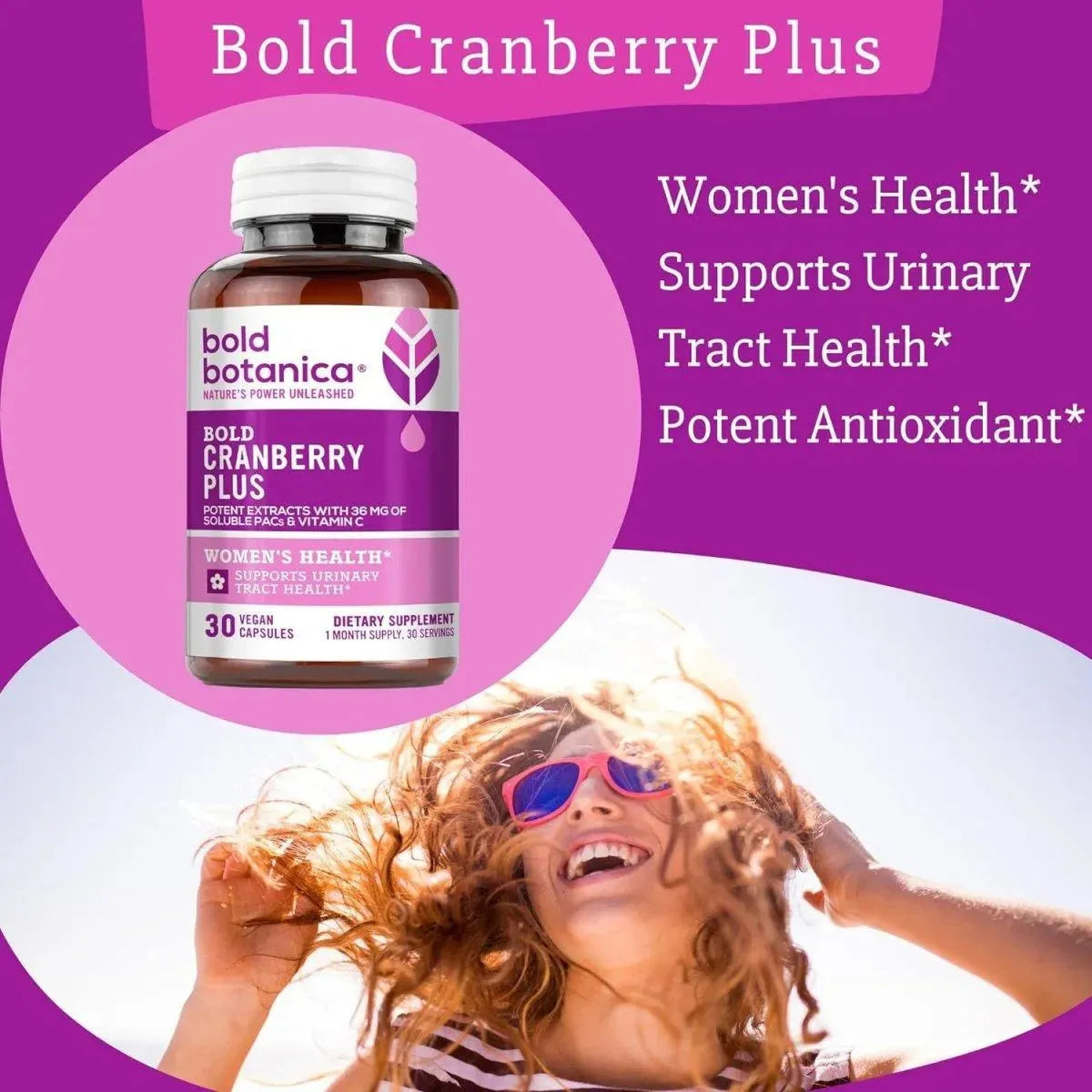 BOLD BOTANICA - Bold Botanica Bold Cranberry Plus 30 Capsulas - The Red Vitamin MX - Suplementos Alimenticios - {{ shop.shopifyCountryName }}