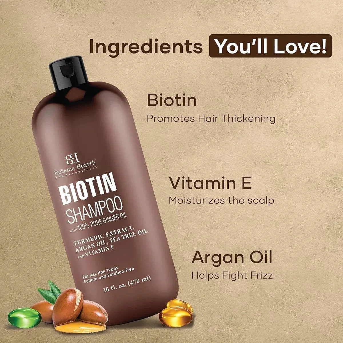 BOTANIC HEARTH - Botanic Hearth Biotin Shampoo with Ginger Oil & Keratin 473Ml. - The Red Vitamin MX - Shampoo Para Cabello - {{ shop.shopifyCountryName }}