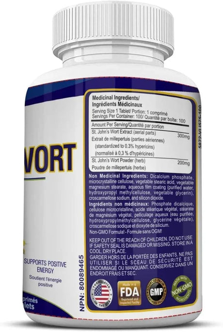 BOTANICA RESEARCH - Botanica Research St John's Wort Extract 500Mg. 100 Capsulas - The Red Vitamin MX - Suplementos Alimenticios - {{ shop.shopifyCountryName }}