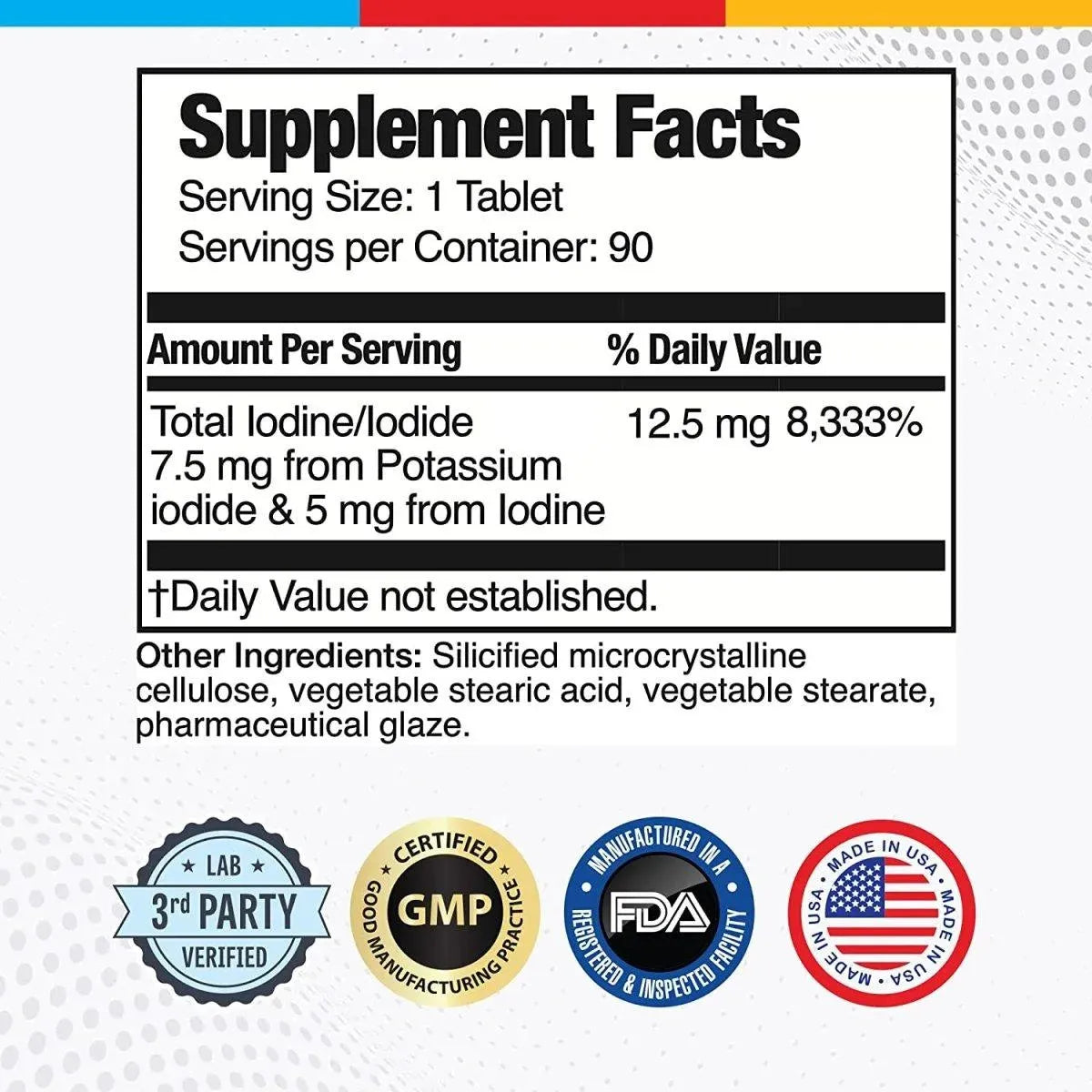 BRAIN BASICS - Brain Basics Ultra Iodine Complex Supplement 12.5Mg. 90 Tabletas - The Red Vitamin MX - Suplementos Alimenticios - {{ shop.shopifyCountryName }}