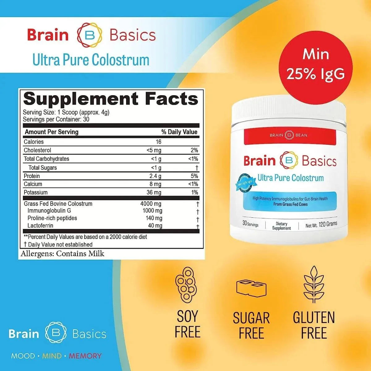BRAIN BEAN - Brain Bean Ultra-Pure Colostrum 4000Mg. - The Red Vitamin MX - Suplementos Alimenticios - {{ shop.shopifyCountryName }}