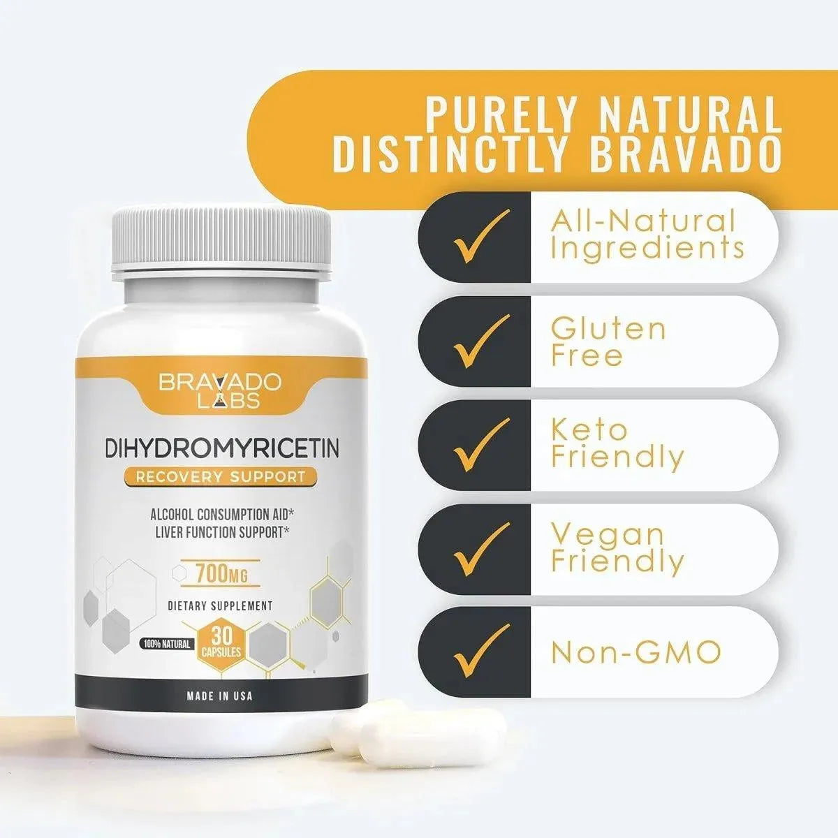 BRAVADO LABS - Bravado Labs Premium Dihydromyricetin DHM 700Mg. 30 Capsulas - The Red Vitamin MX - Suplementos Alimenticios - {{ shop.shopifyCountryName }}