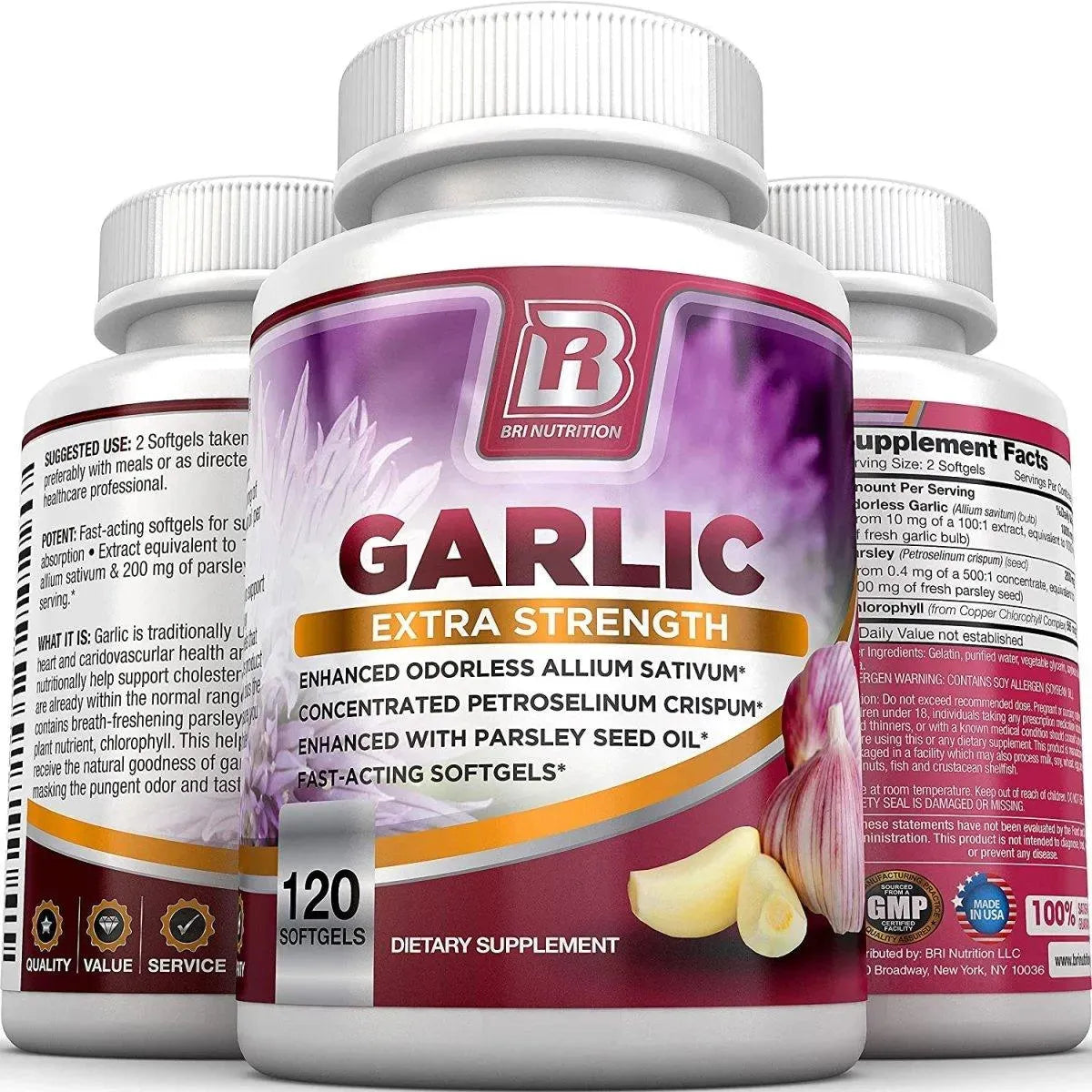 BRI NUTRITION - BRI Nutrition Garlic Extra Strength 120 Capsulas Blandas - The Red Vitamin MX - Suplementos Alimenticios - {{ shop.shopifyCountryName }}