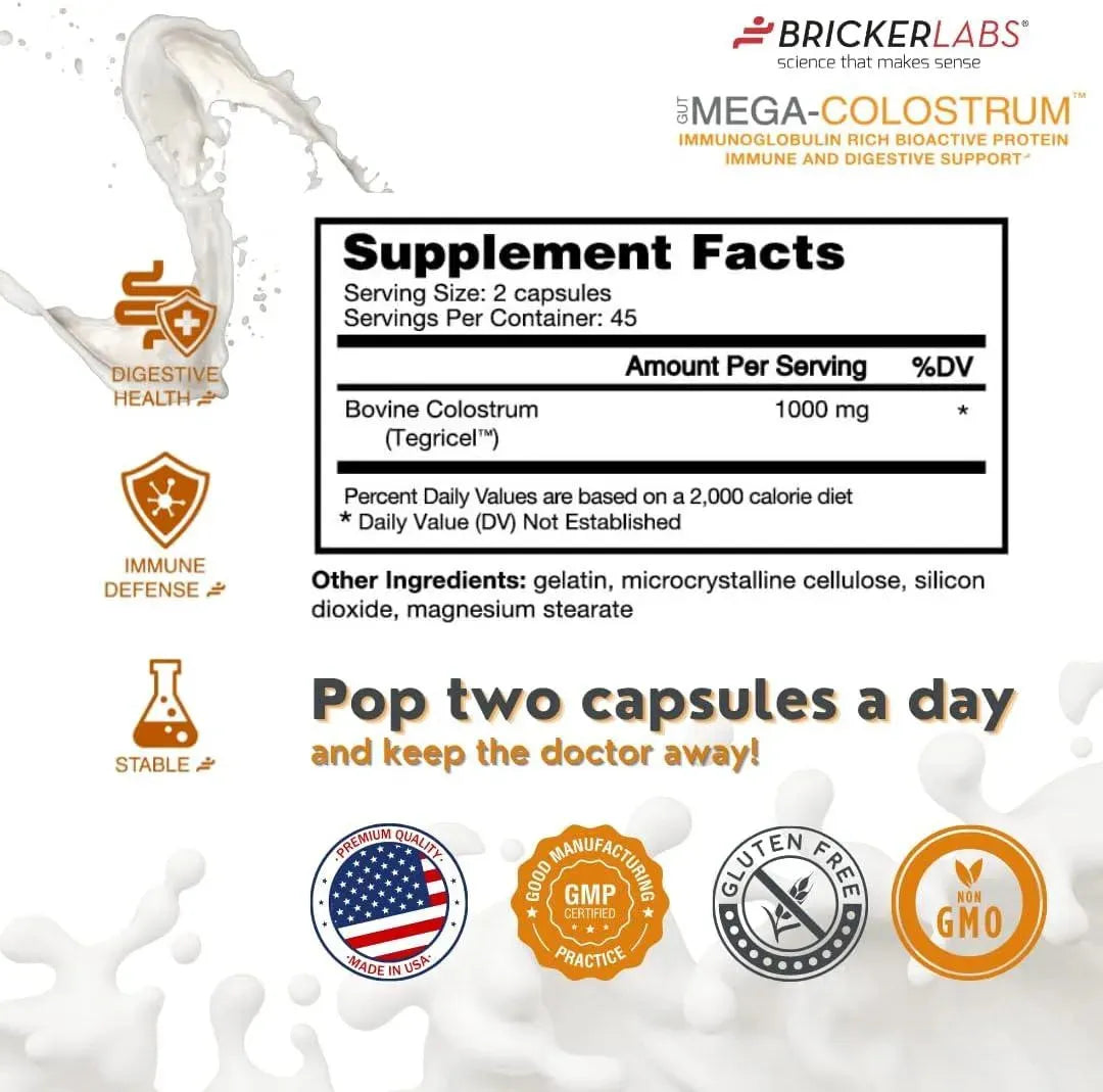 BRICKER LABS - Bricker Labs Mega-Colostrum 1000Mg. 90 Capsulas - The Red Vitamin MX - Suplementos Alimenticios - {{ shop.shopifyCountryName }}
