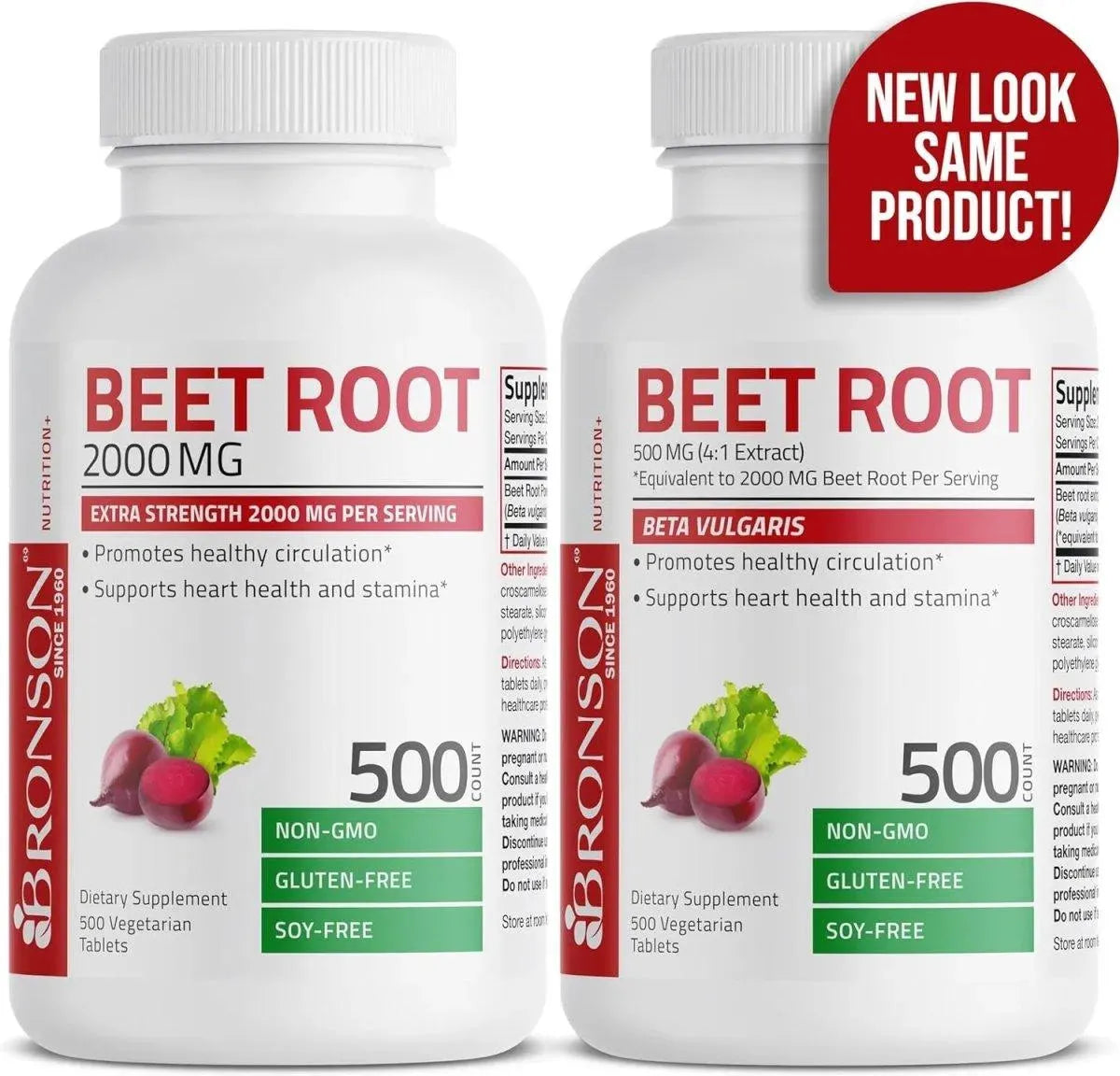 BRONSON - Bronson Beet Root Extra Strength 2000Mg. 500 Tabletas - The Red Vitamin MX - Suplementos Alimenticios - {{ shop.shopifyCountryName }}