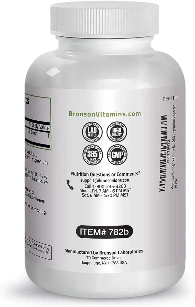 BRONSON - Bronson Moringa Oleifera 5000Mg. 250 Capsulas - The Red Vitamin MX - Suplementos Alimenticios - {{ shop.shopifyCountryName }}