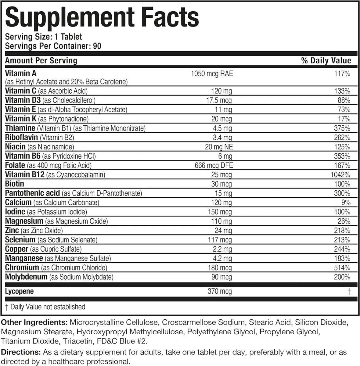 BRONSON - Bronson ONE Daily Mens 50+ Complete Multivitamin 90 Tabletas - The Red Vitamin MX - Suplementos Alimenticios - {{ shop.shopifyCountryName }}