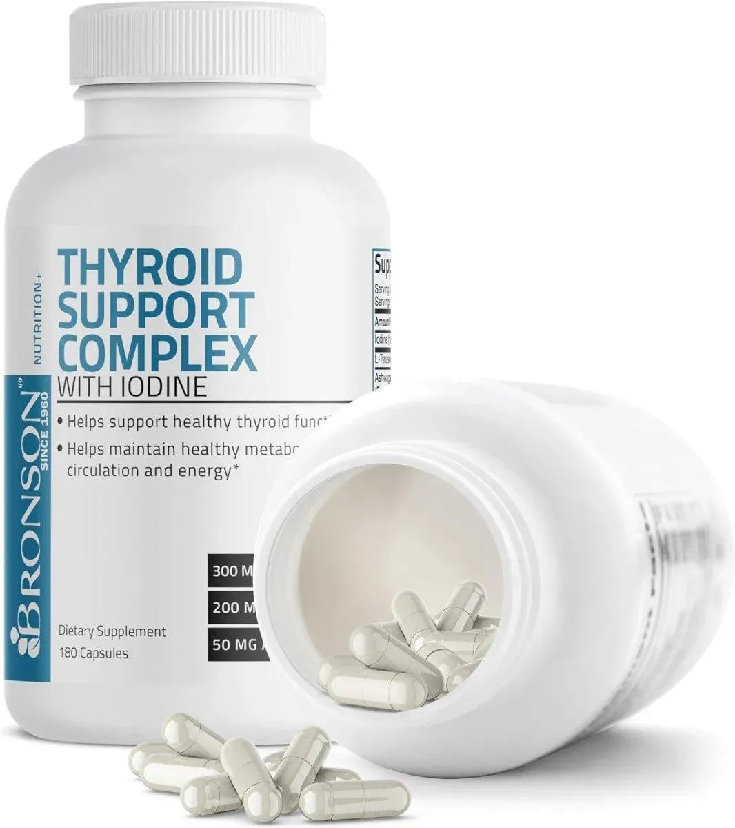 BRONSON - Bronson Thyroid Support Complex with Iodine 180 Capsulas - The Red Vitamin MX - Suplementos Alimenticios - {{ shop.shopifyCountryName }}
