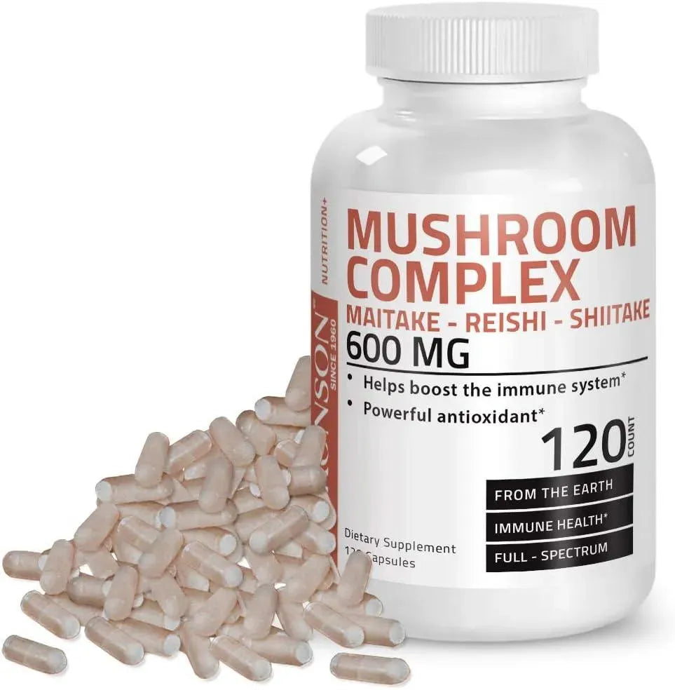 BRONSON - Bronson Triple Mushroom Complex Maitake Reishi Shiitake 600Mg. 120 Capsulas - The Red Vitamin MX - Suplementos Alimenticios - {{ shop.shopifyCountryName }}