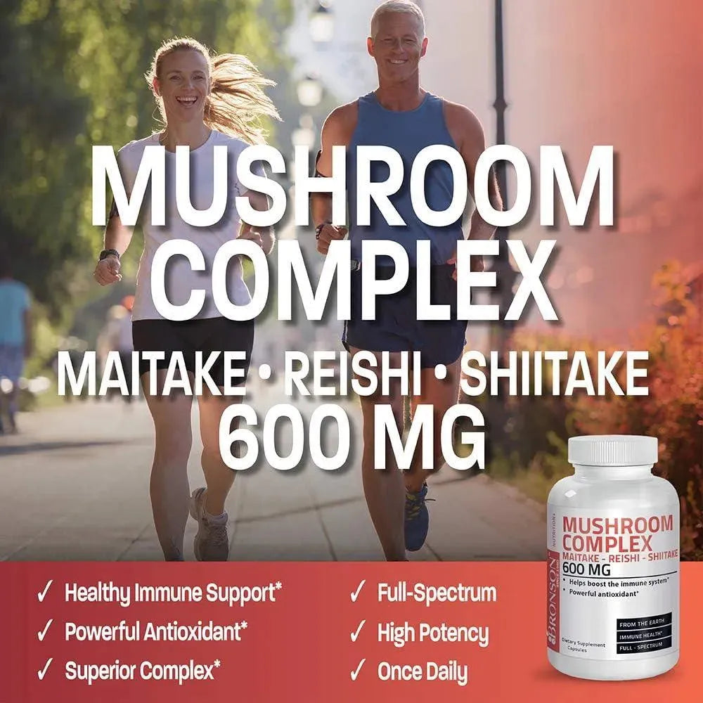 BRONSON - Bronson Triple Mushroom Complex Maitake Reishi Shiitake 600Mg. 120 Capsulas - The Red Vitamin MX - Suplementos Alimenticios - {{ shop.shopifyCountryName }}