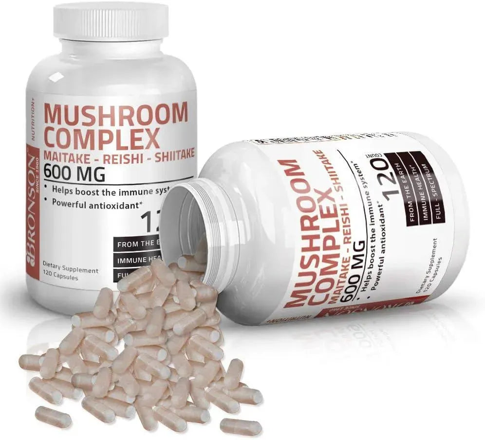 BRONSON - Bronson Triple Mushroom Complex Maitake Reishi Shiitake 600Mg. 120 Capsulas - The Red Vitamin MX - Suplementos Alimenticios - {{ shop.shopifyCountryName }}