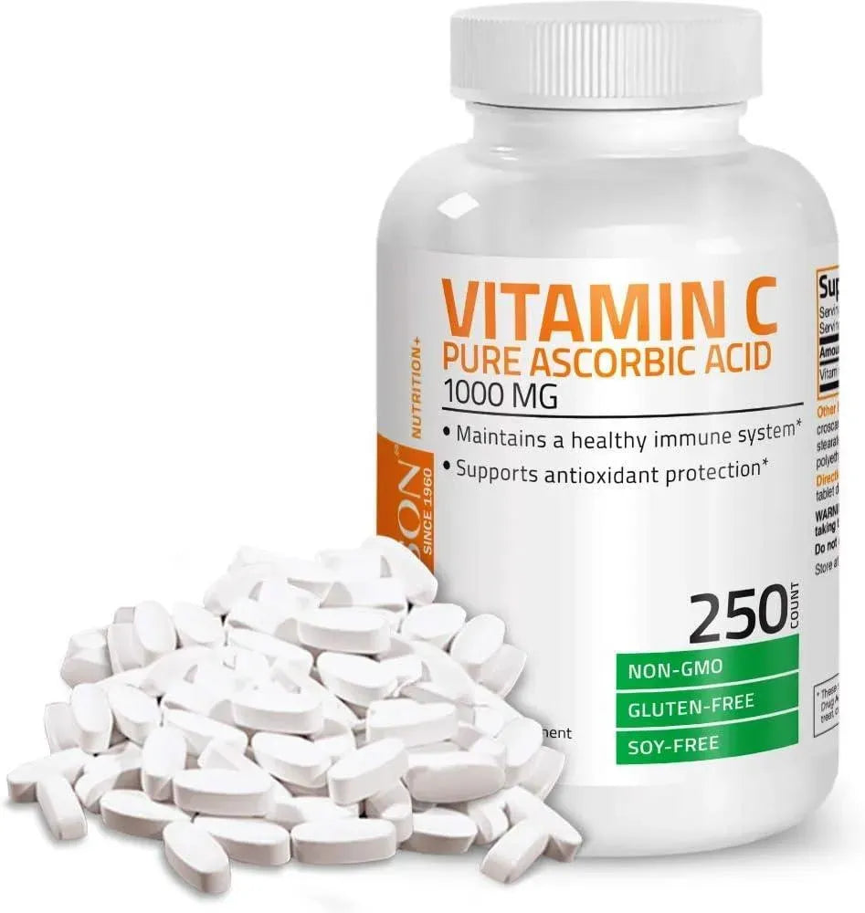 BRONSON - Bronson Vitamin C 1000Mg. Premium Non-GMO Ascorbic Acid 250 Tabletas - The Red Vitamin MX - Suplementos Alimenticios - {{ shop.shopifyCountryName }}