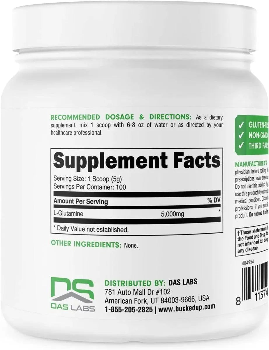 BUCKED UP - Bucked Up L-Glutamine Powder 100 Servicios 500Gr. - The Red Vitamin MX - Suplementos Alimenticios - {{ shop.shopifyCountryName }}