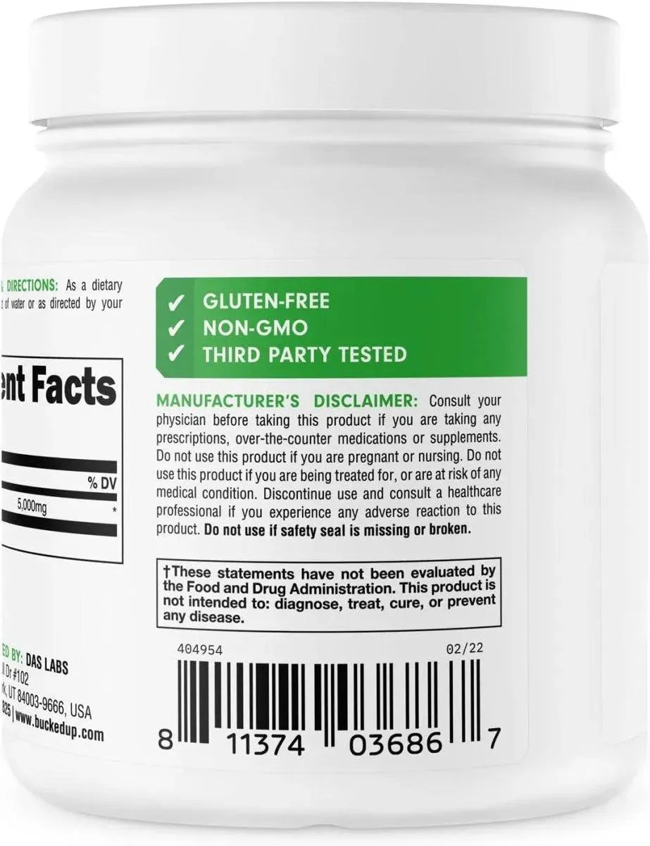BUCKED UP - Bucked Up L-Glutamine Powder 100 Servicios 500Gr. - The Red Vitamin MX - Suplementos Alimenticios - {{ shop.shopifyCountryName }}