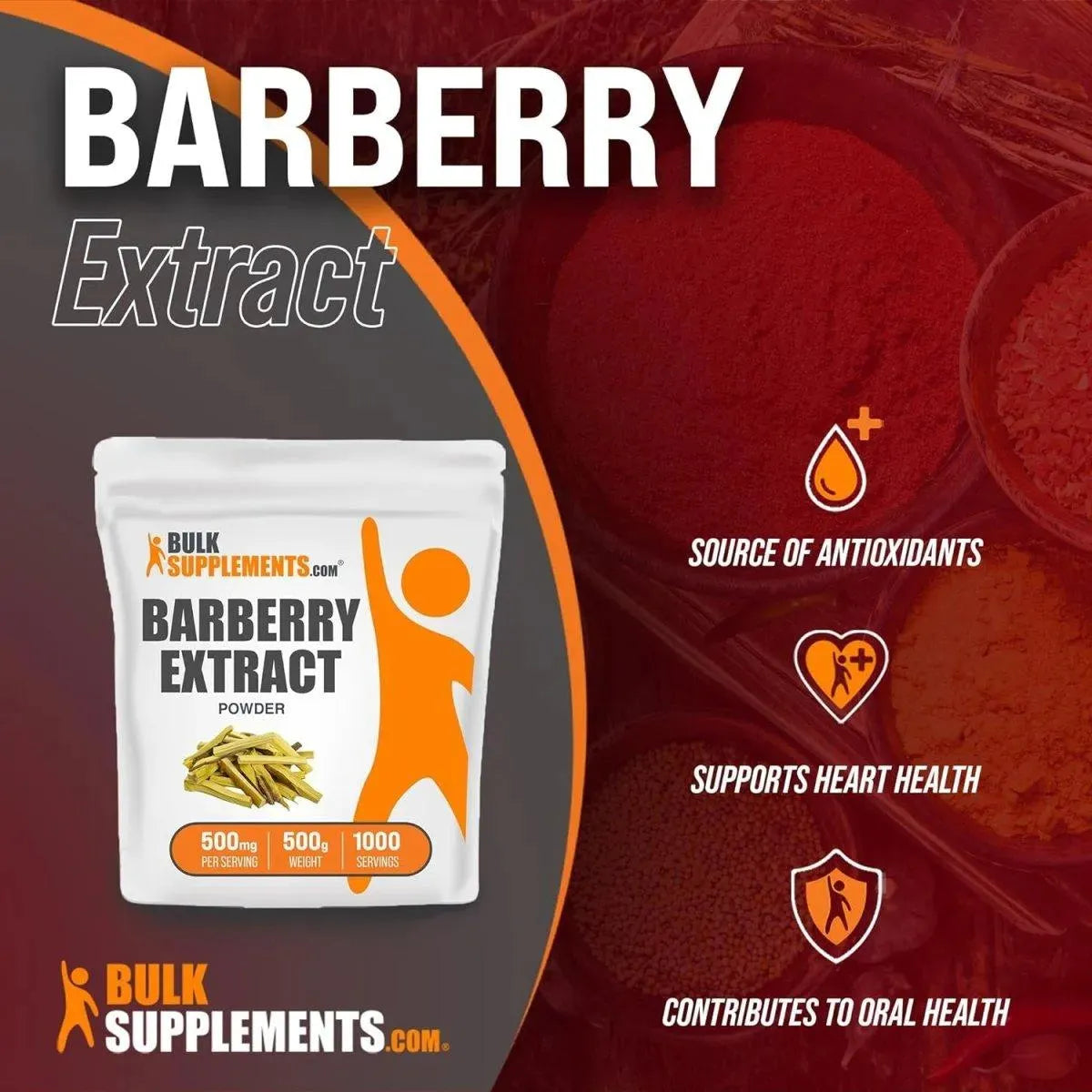 BULK SUPPLEMENTS - Bulk Supplements Barberry Extract Powder 500Gr. - The Red Vitamin MX - Suplementos Alimenticios - {{ shop.shopifyCountryName }}