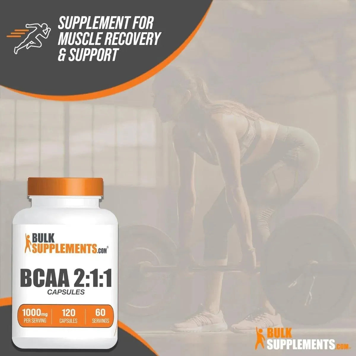 BULK SUPPLEMENTS - Bulk Supplements BCAA 2:1:1 1000Mg. 120 Capsulas - The Red Vitamin MX - Suplementos Alimenticios - {{ shop.shopifyCountryName }}