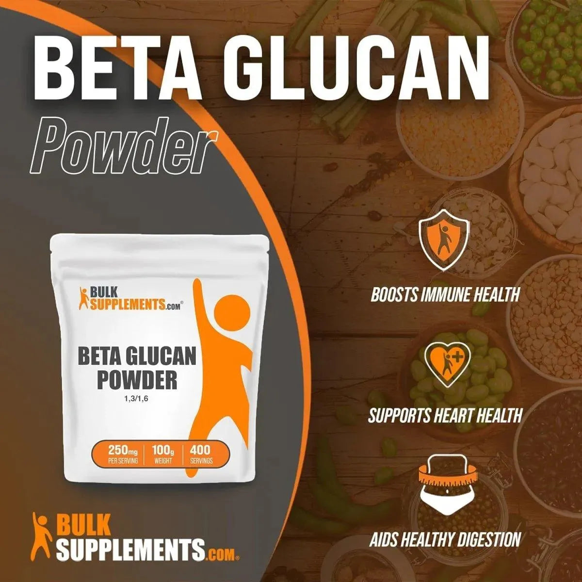 BULK SUPPLEMENTS - Bulk Supplements Beta Glucan Powder (1,3/1,6) 100Gr. - The Red Vitamin MX - Suplementos Alimenticios - {{ shop.shopifyCountryName }}