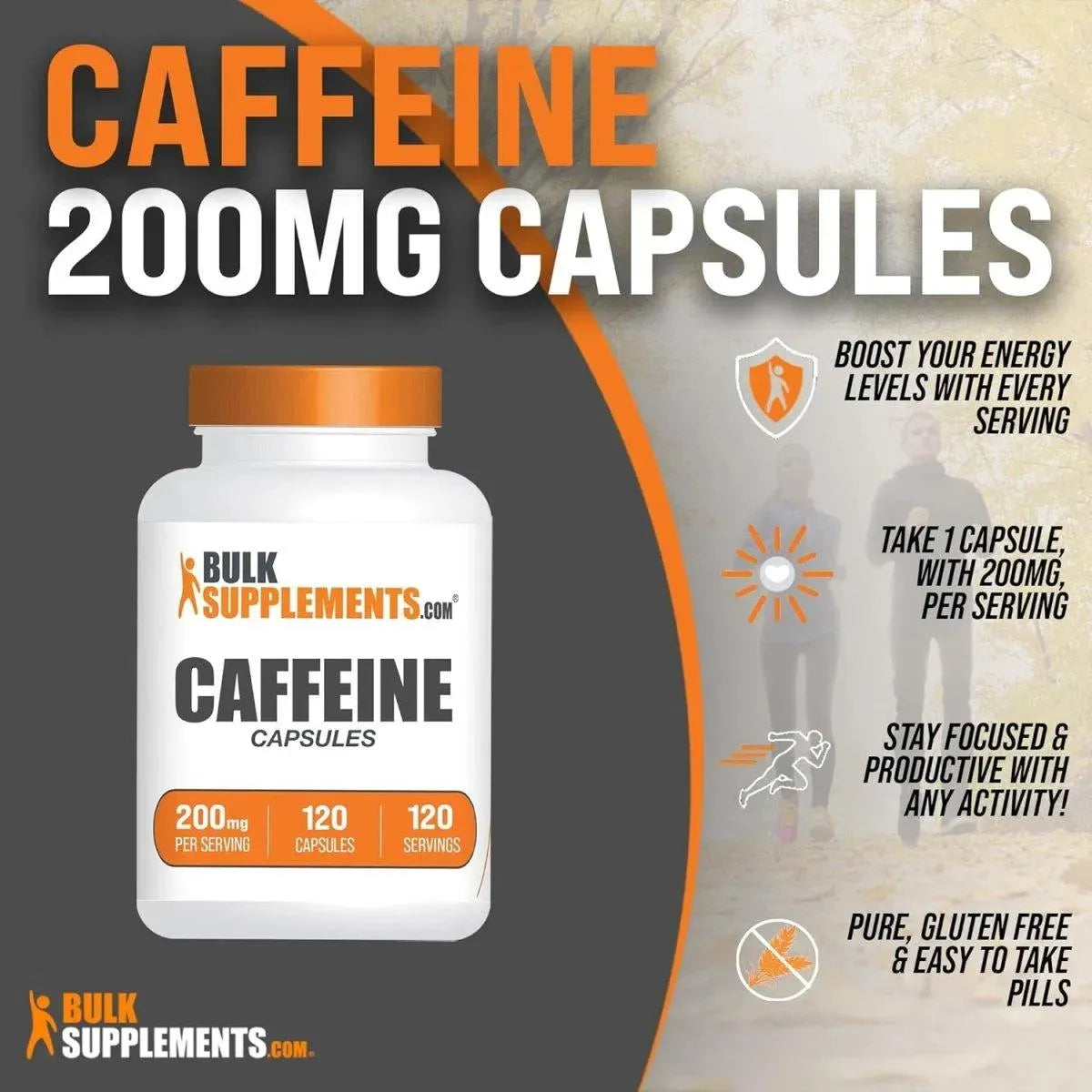 BULK SUPPLEMENTS - Bulk Supplements Caffeine 200Mg. 120 Capsulas - The Red Vitamin MX - Suplementos Alimenticios - {{ shop.shopifyCountryName }}