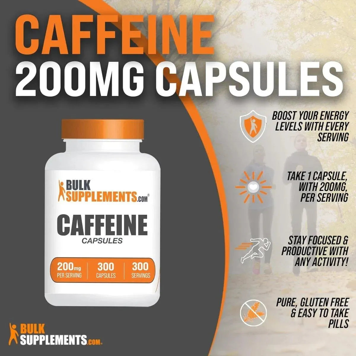 BULK SUPPLEMENTS - Bulk Supplements Caffeine 200Mg. 300 Capsulas - The Red Vitamin MX - Suplementos Alimenticios - {{ shop.shopifyCountryName }}