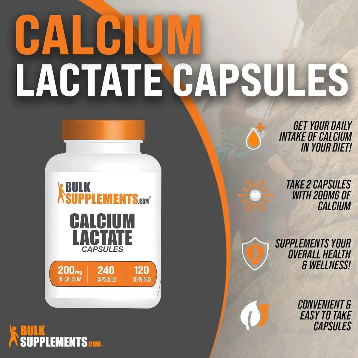 BULK SUPPLEMENTS - Bulk Supplements Calcium Lactate 240 Capsulas - The Red Vitamin MX - Suplementos Alimenticios - {{ shop.shopifyCountryName }}