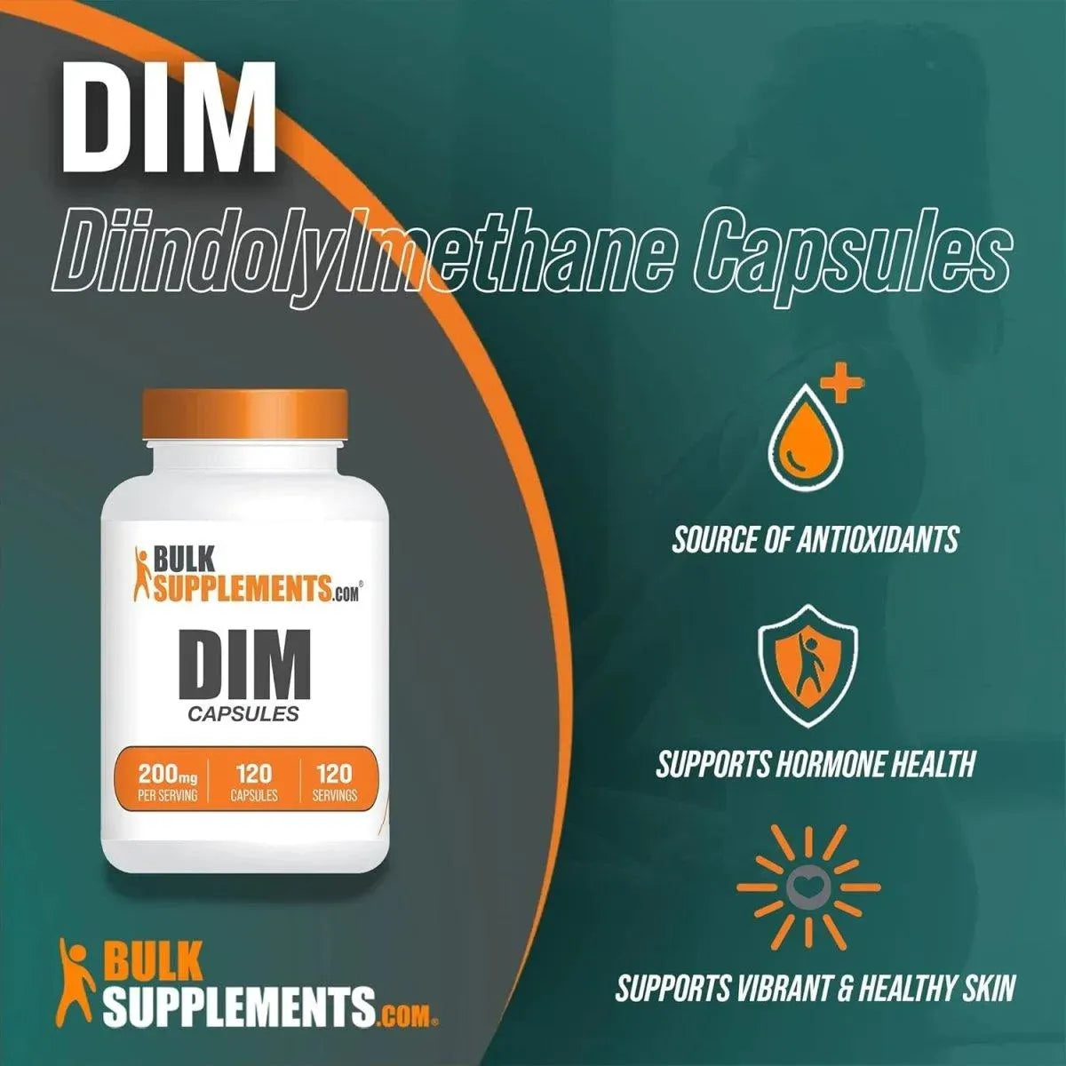 BULK SUPPLEMENTS - Bulk Supplements DIM 200Mg. 120 Capsulas - The Red Vitamin MX - Suplementos Alimenticios - {{ shop.shopifyCountryName }}
