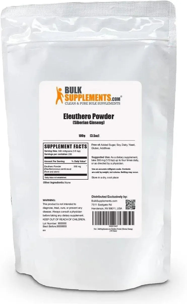 BULK SUPPLEMENTS - Bulk Supplements Eleuthero Root Powder 100Gr. - The Red Vitamin MX - Suplementos Alimenticios - {{ shop.shopifyCountryName }}