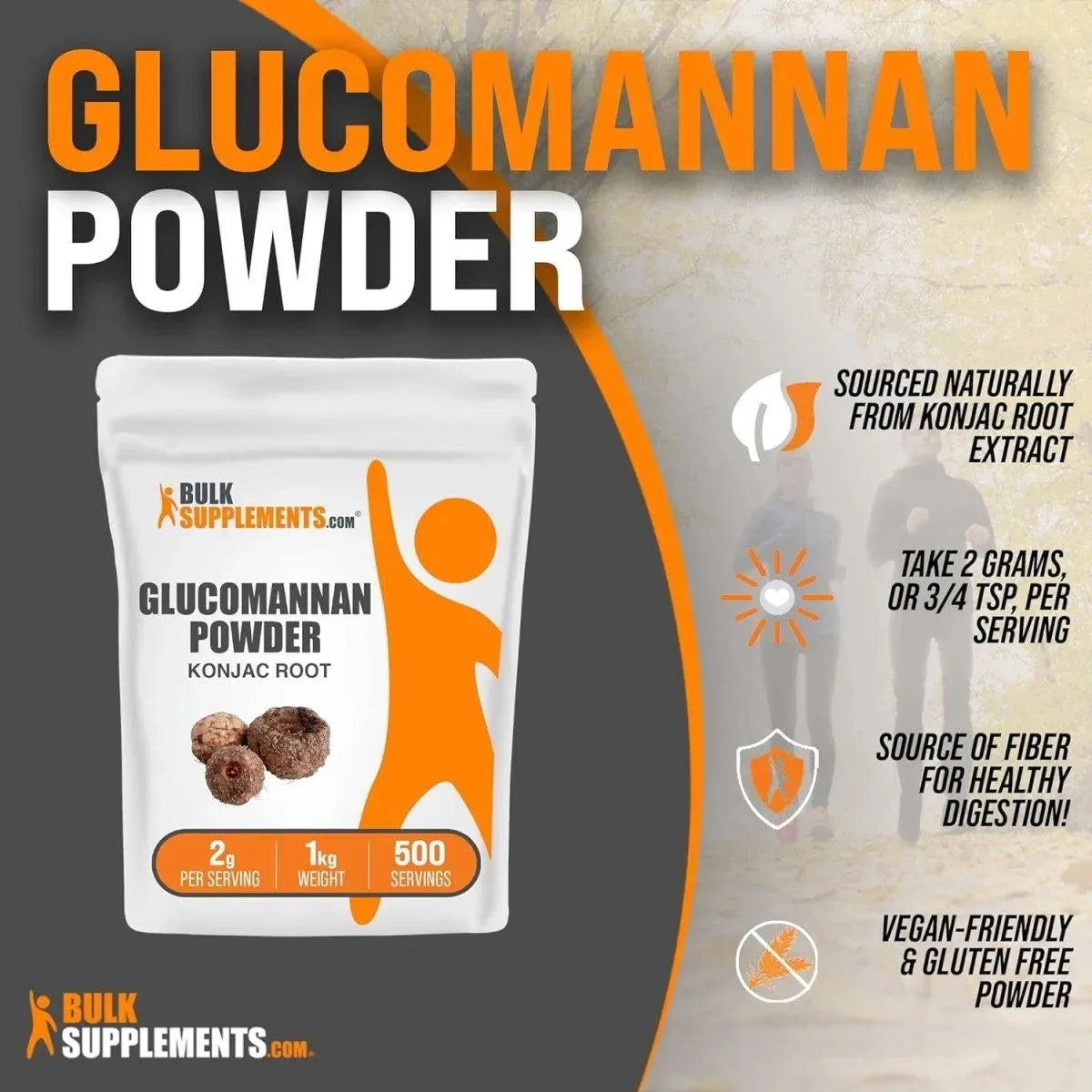 BULK SUPPLEMENTS - Bulk Supplements Glucomannan Powder 1 Kg. - The Red Vitamin MX - Suplementos Alimenticios - {{ shop.shopifyCountryName }}