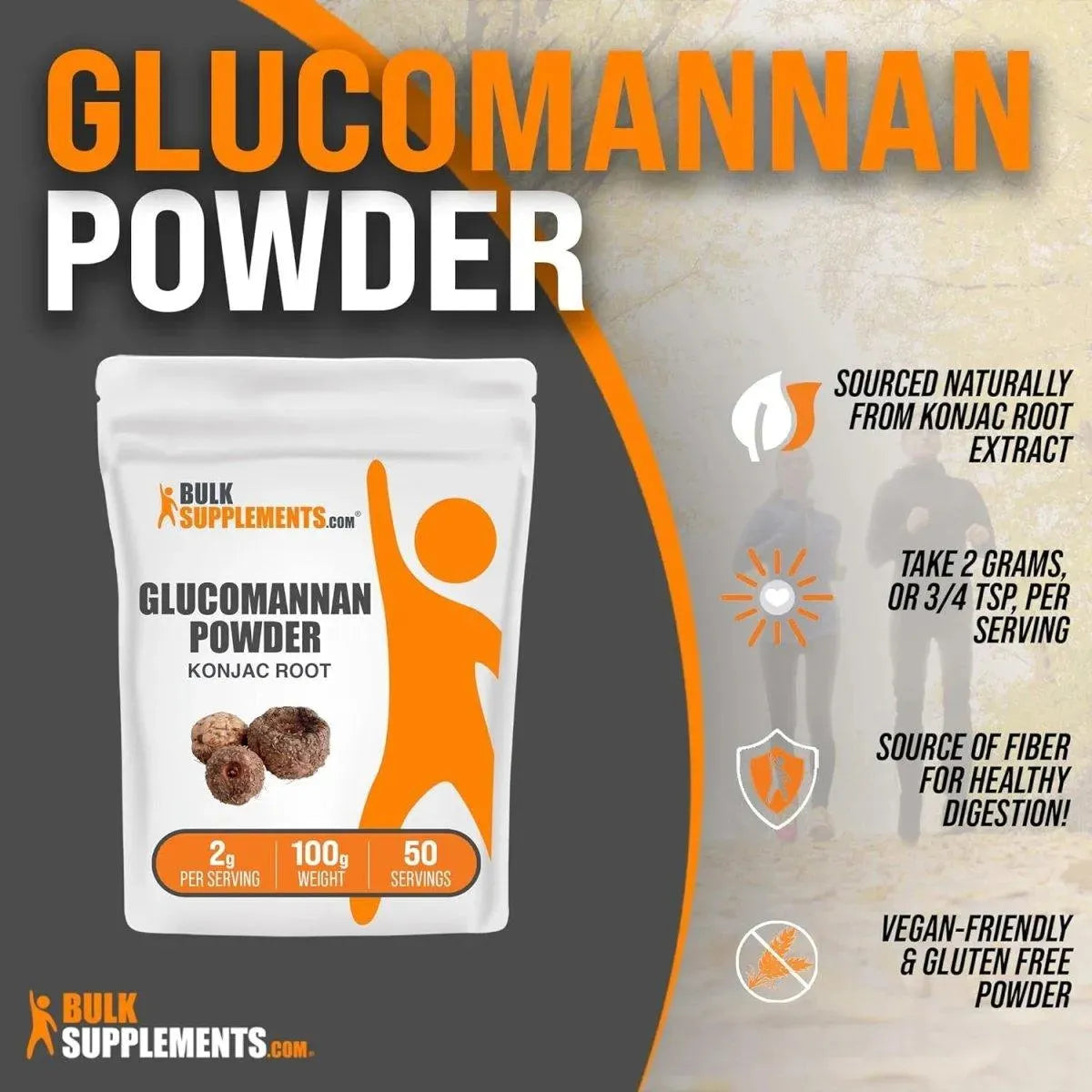 BULK SUPPLEMENTS - Bulk Supplements Glucomannan Powder 100Gr. - The Red Vitamin MX - Suplementos Alimenticios - {{ shop.shopifyCountryName }}