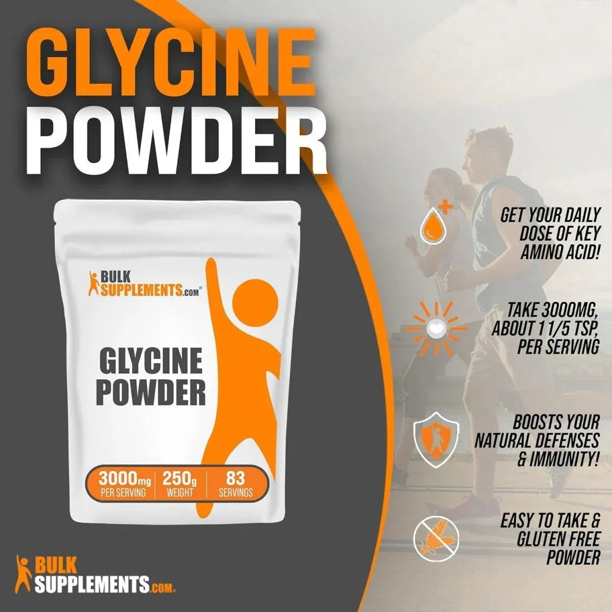 BULK SUPPLEMENTS - Bulk Supplements Glycine Powder 250Gr. - The Red Vitamin MX - Suplementos Alimenticios - {{ shop.shopifyCountryName }}