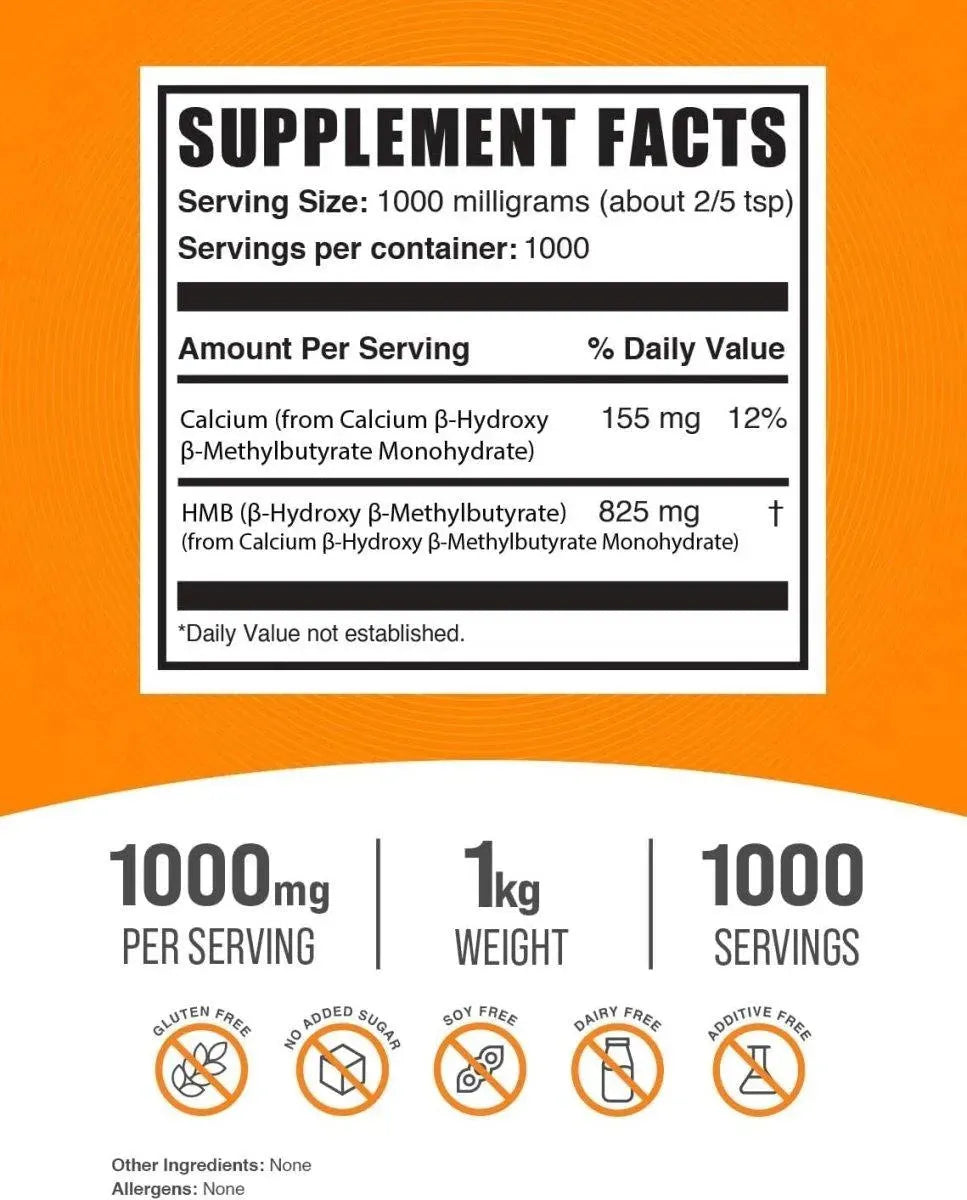 BULK SUPPLEMENTS - Bulk Supplements HMB Powder 1 Kg. - The Red Vitamin MX - Suplementos Alimenticios - {{ shop.shopifyCountryName }}